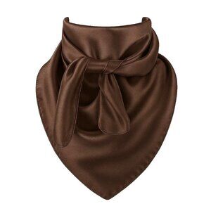 Dark Brown Wild Rag Large Scarf 23x23" Western Accessory Cowgirl or Cowboy